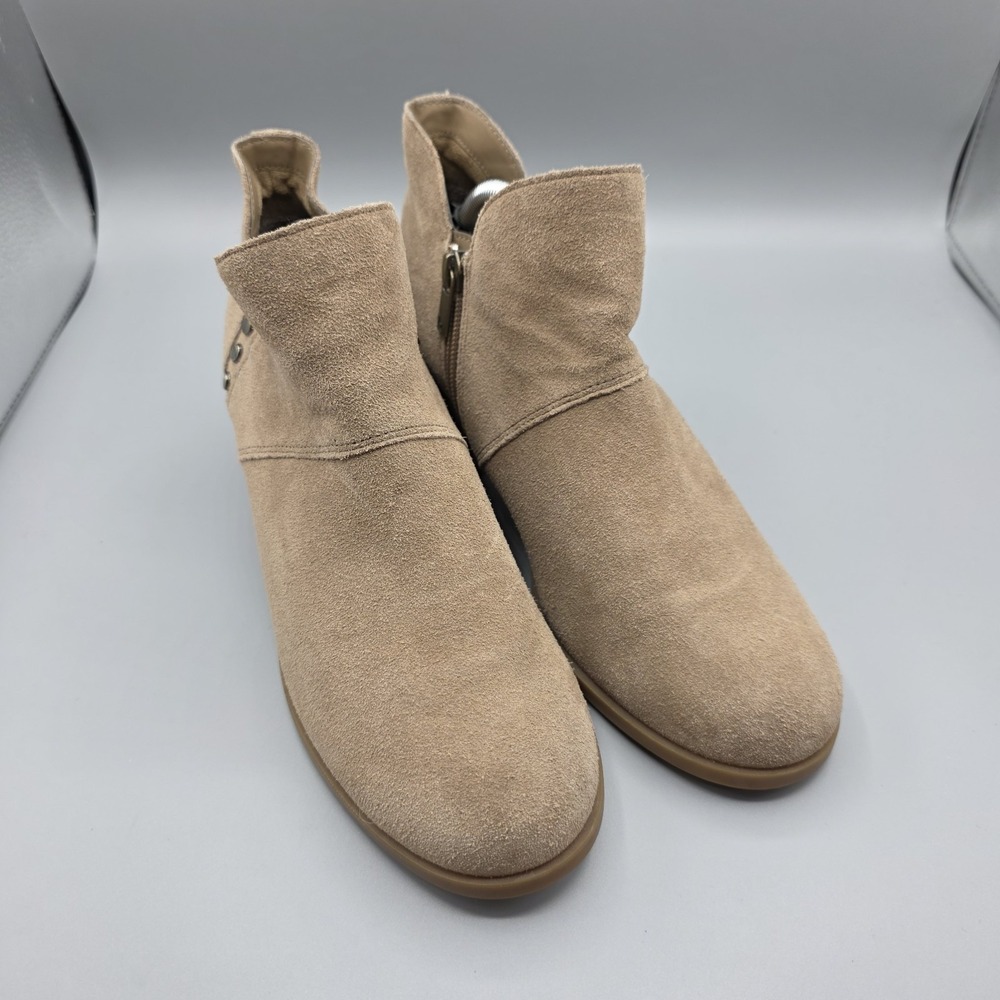 Koolaburra By  UGG Sofiya Booties Womens 8 Tan‎ Suede Block Heel Ankle Boots